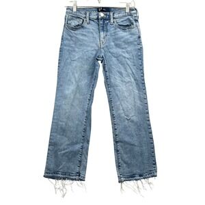 Gap Jeans Kick Fit Womens 2/26S Blue Denim Pants Bootcut Light Wash Raw Hem